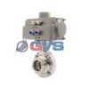 Van bướm vi sinh nối clamp điều khiển khí nén