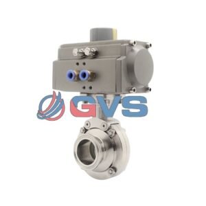 Van bướm vi sinh nối clamp điều khiển khí nén
